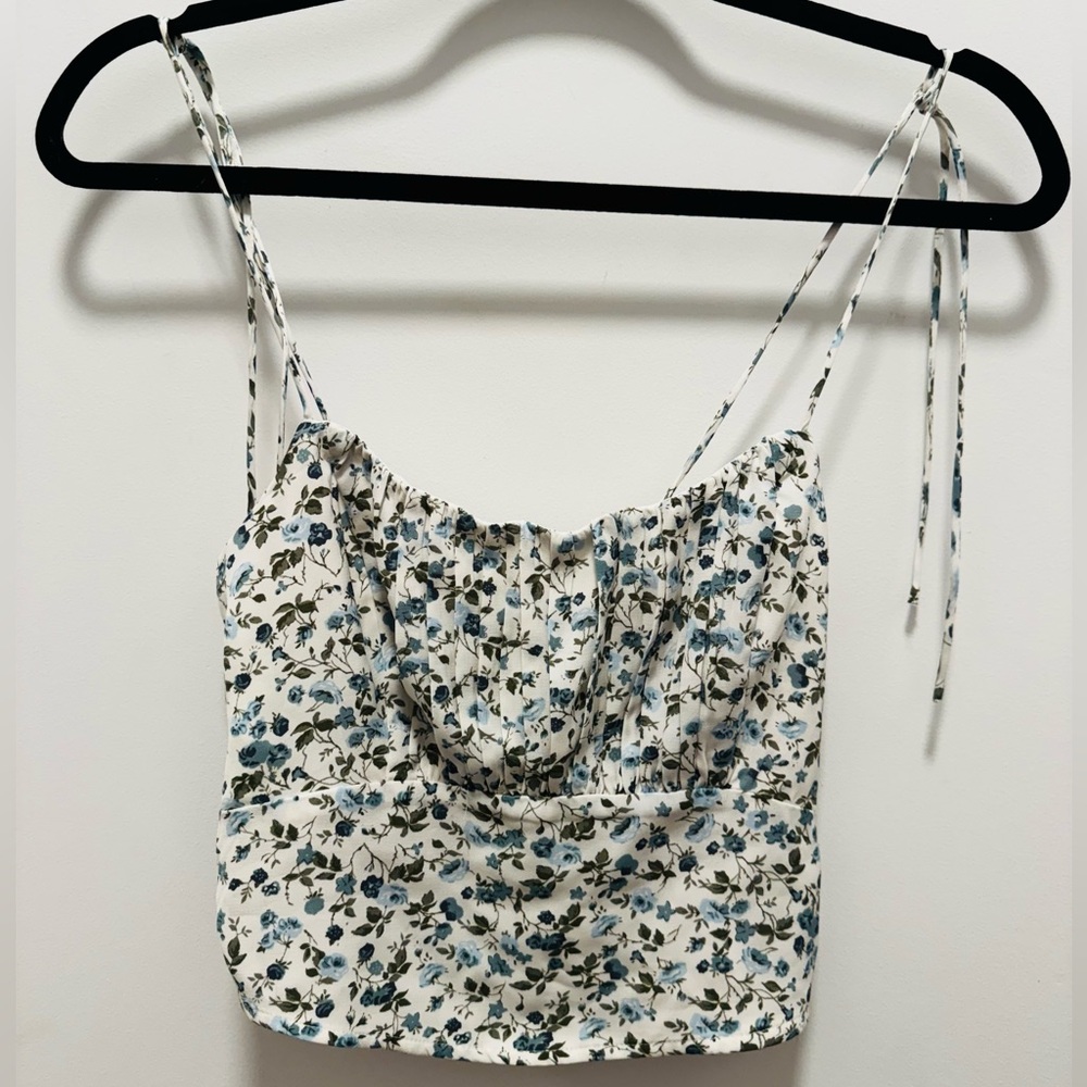 Abercrombie Floral Cropped Tank